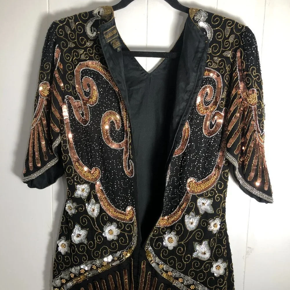 Womens Black and Sequins Gown/Dress. Size Small - Picture 12 of 12